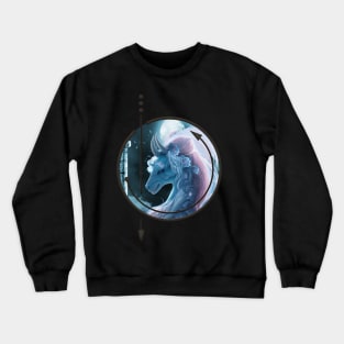 Impressive fantasy animal in the moonlight Crewneck Sweatshirt